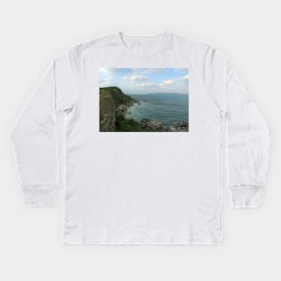 On the Cliff by the Sea Kids Long Sleeve T-Shirt